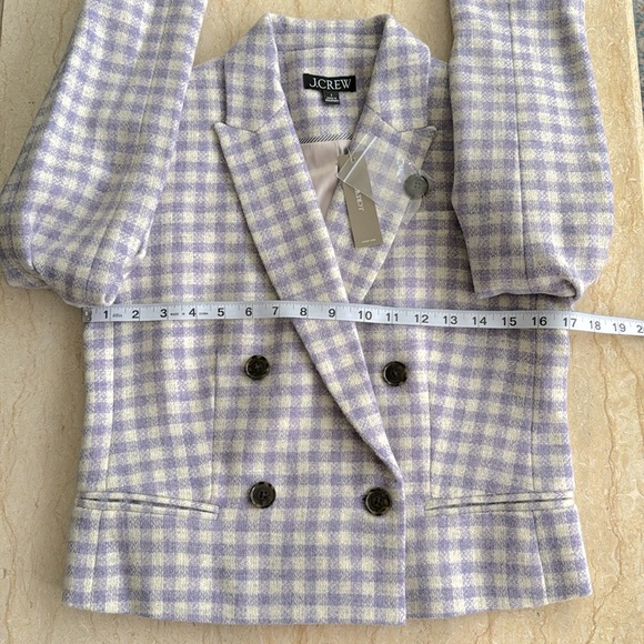 NWT J.Crew Cropped double-breasted blazer in English wool. - Picture 13 of 16